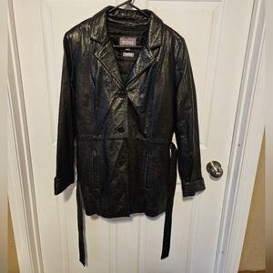 Belted Leather Jacket